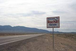 The town of Rachel on the Extraterrestrial Highway.